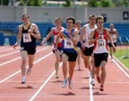 Nick Hooker (Leeds City AC) wins the senior 1500 metres, Northern Championships, Sport City, Manchester